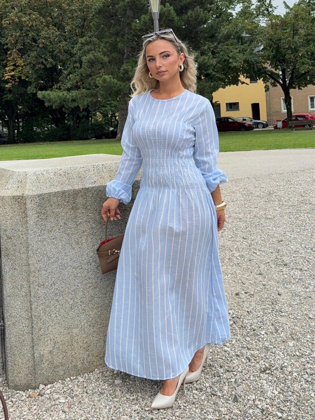 Striped long Sleeve dress