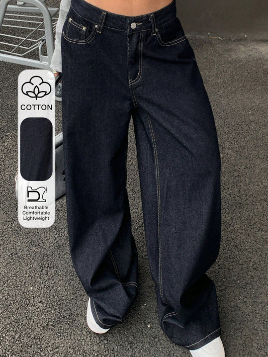 Straight leg jeans