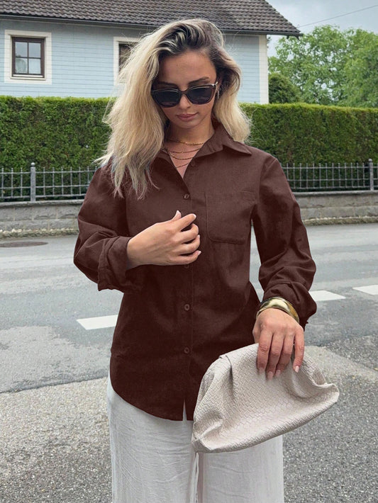 Long Sleeve Collared Pocket Shirt