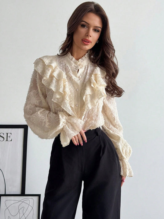 Firerie Women’s Chic Ruffle Blouse