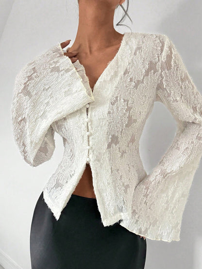 Refferiza  Lace bell blouse