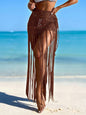 Tasseled  Hem coverup skirt