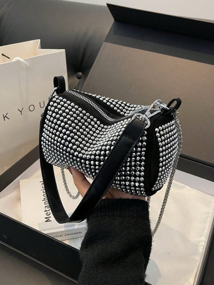 Shiny Rhinestone Decore Bag