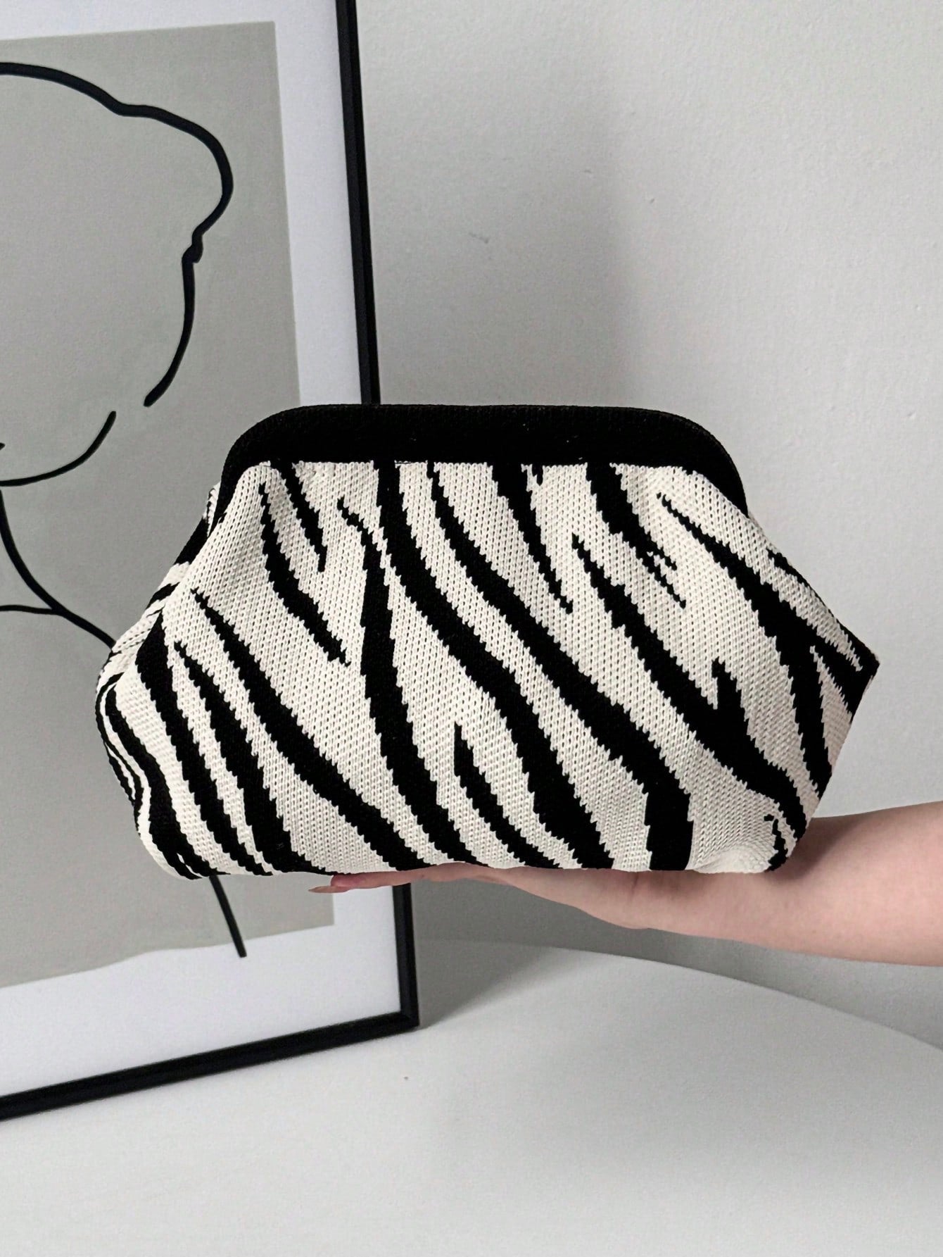 Zebra Clutch Bag