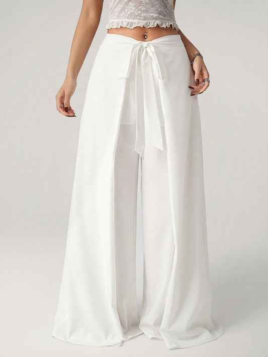 Waist Wrapped Loose Wide leg Pants