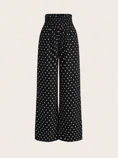 Black Polka Dots Pants