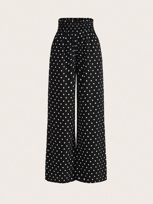 Black Polka Dots Pants