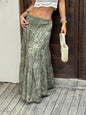 Ruffle Green Skirt