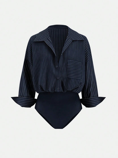 Striped Long Sleeve bodysuit