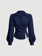 Ruched Waist Puff long sleeve blouse