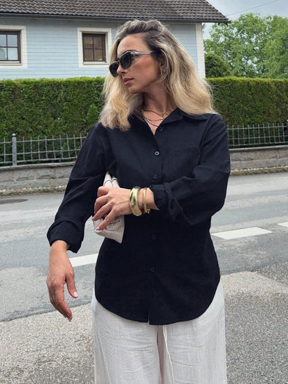 Long Sleeve Collared Pocket Shirt