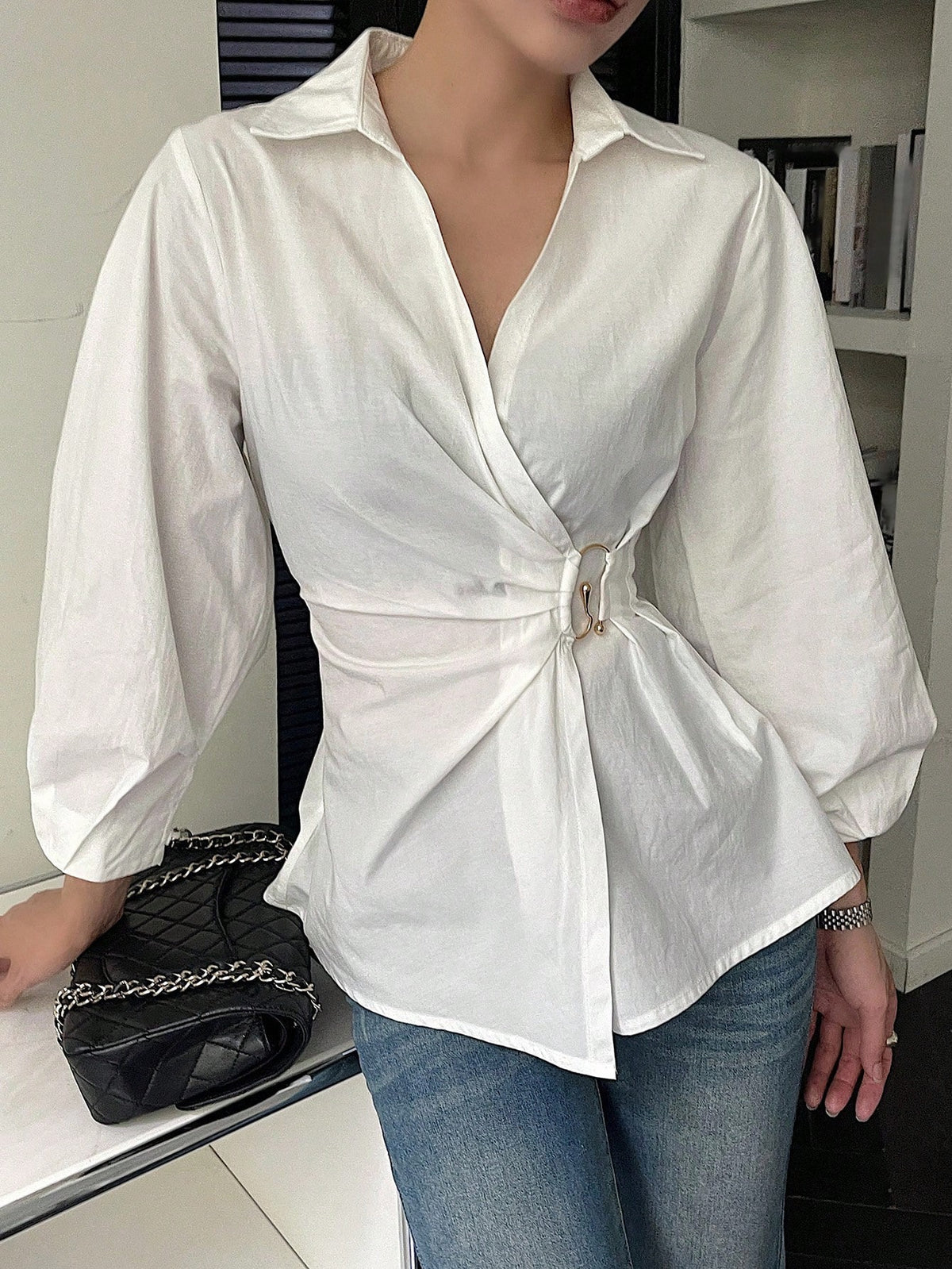 Fitted long sleeve Blouse