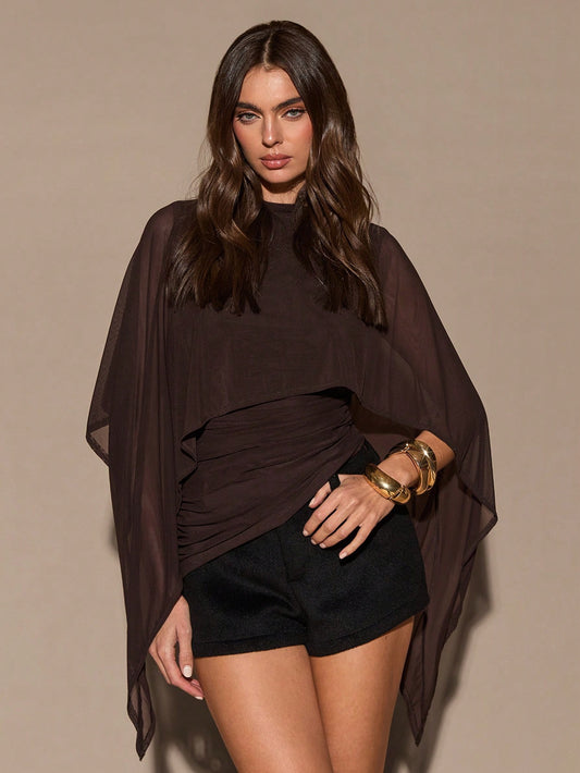 Poncho Shawl Blouse