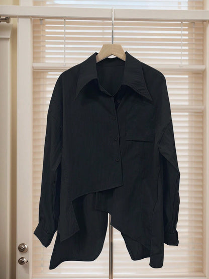 Modest Casual Asymmetric Shirt